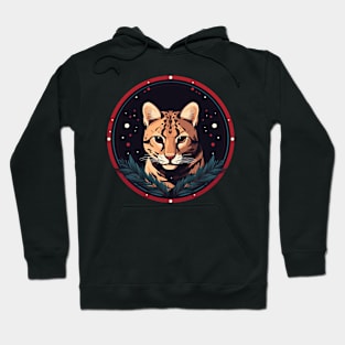 Ocelot in Ornament, Love Cats Hoodie